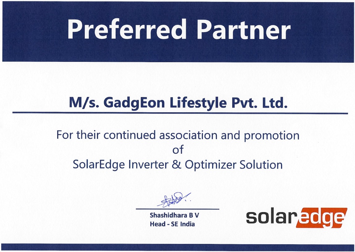 SolarEdge Certificate